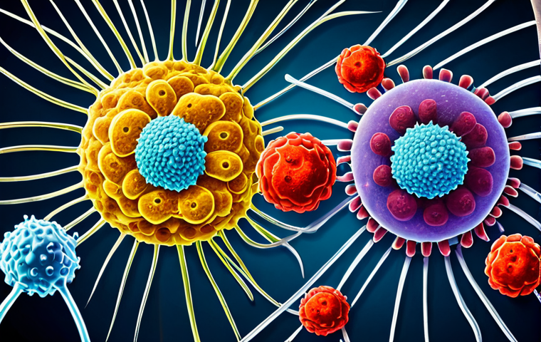 병원성 미생물 연구 - The Virus Factory**

"A stylized, somewhat surreal image of a human cell being 'taken over' by virus...