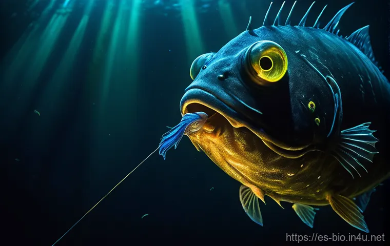 심해 생물의 적응 - **Prompt 1: The Luminous Hunter of the Abyss**
    "A highly detailed, cinematic shot of a female An...